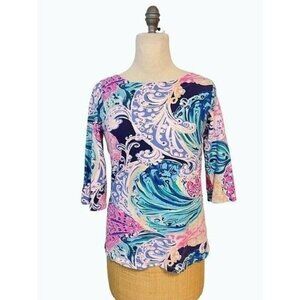 Lilly Pulitzer Waverly Multi All That She Wants Top  Small